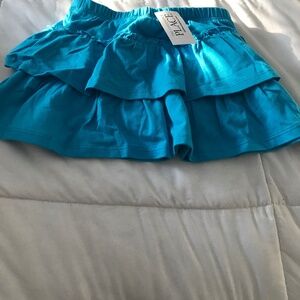 Turquoise ruffle skirt